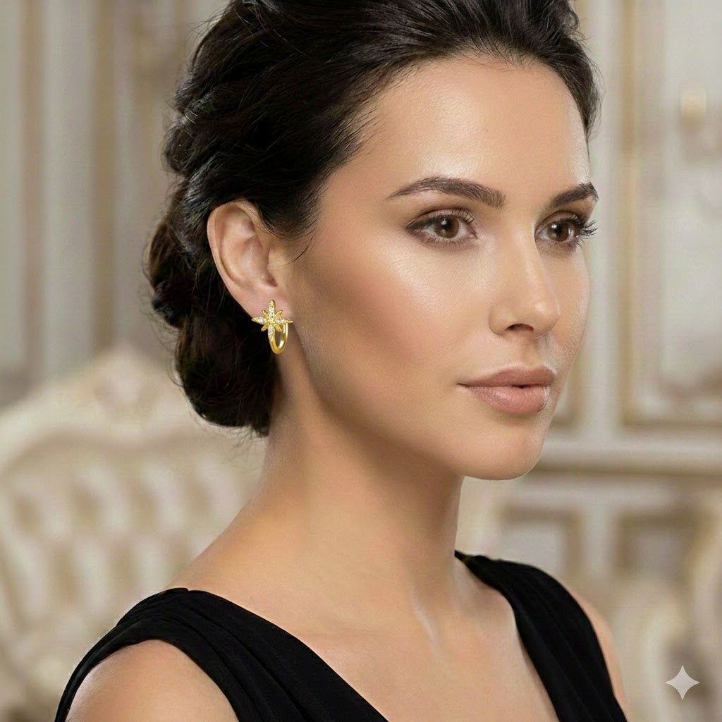 Nirvano Vintage Ster Ear Cuff - Zonder Piercing Zilverkleur